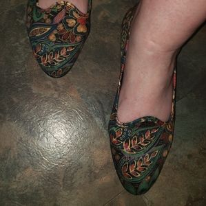 PRETTY Patchwork Design For These Sunset Flats Sz8